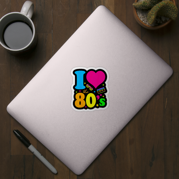 I love The 80'S 80's 90's costume Party Tee by Cristian Torres